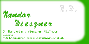 nandor wieszner business card